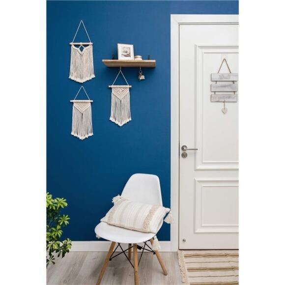 Small Macrame Wall Hanging 3 Pack Boho Art Woven Wall Decor Home Chic Decoration - Picture 2 of 8